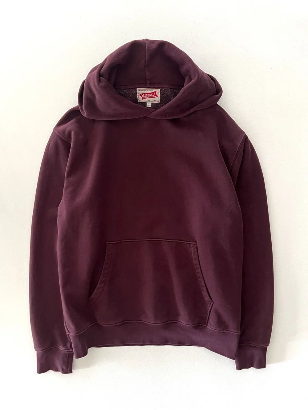 Madewell The McCarren Hoodie in Dark Cranberry Size Small